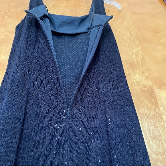 Black double-layered lace and sequins maxi dress - Picture 9 of 16